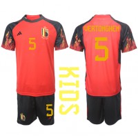 Camisa de time de futebol Bélgica Jan Vertonghen #5 Replicas 1º Equipamento Infantil Mundo 2022 Manga Curta (+ Calças curtas)